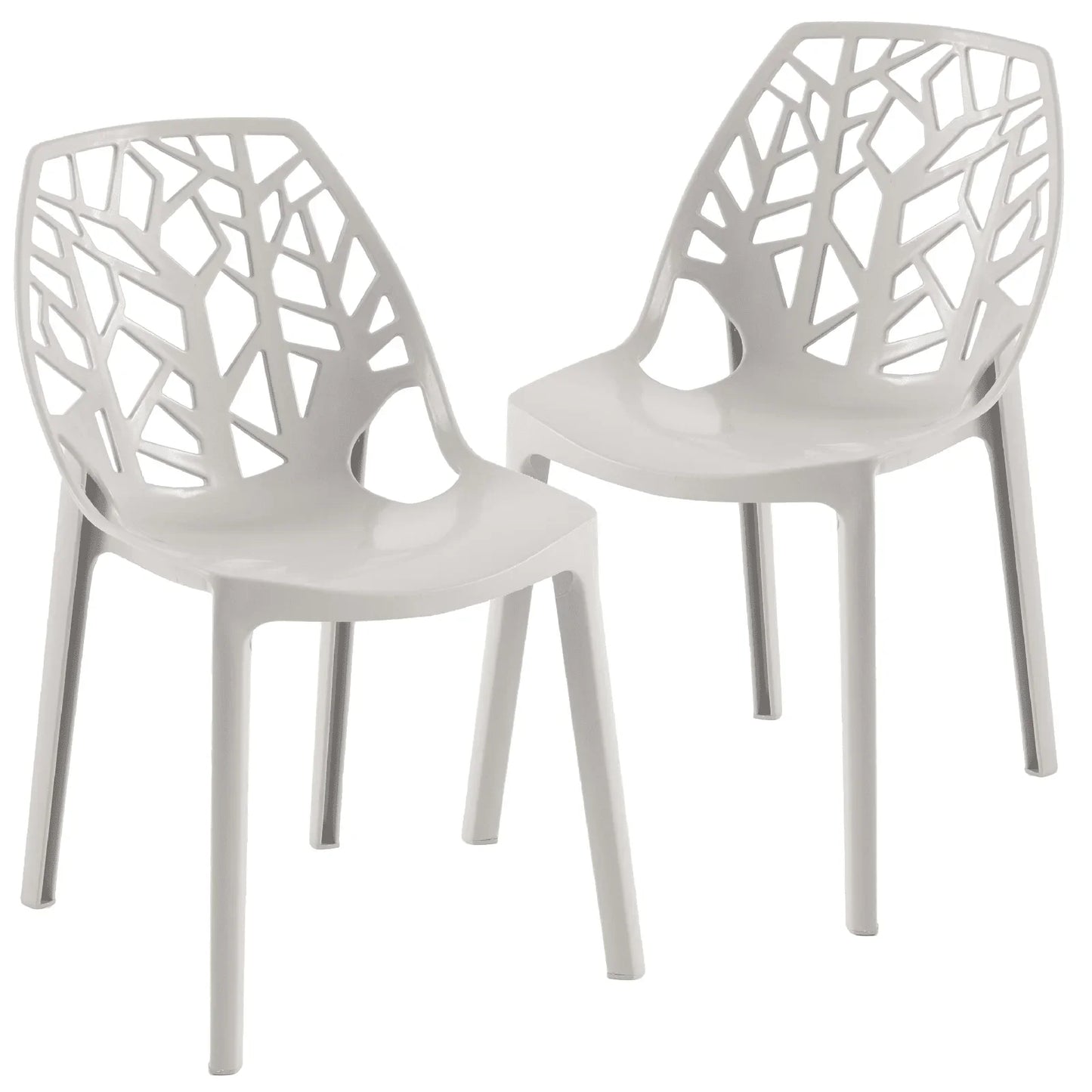 Cornelia Modern Dining Chair ABS Plastic Side Chair, Set of 2 - Elax Furniture