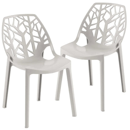 Cornelia Modern Dining Chair ABS Plastic Side Chair, Set of 2 - Elax Furniture
