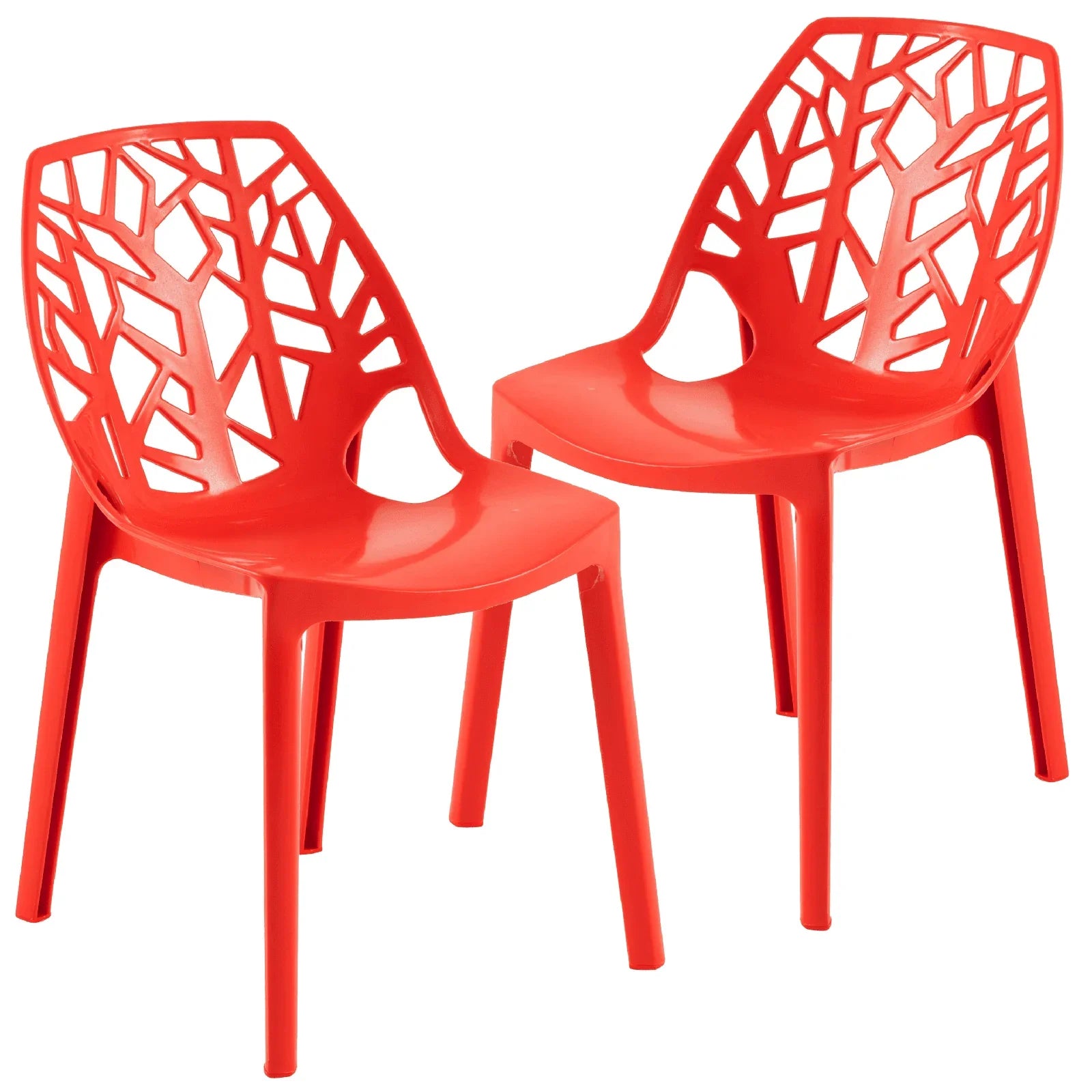 Cornelia Modern Dining Chair ABS Plastic Side Chair, Set of 2 - Elax Furniture