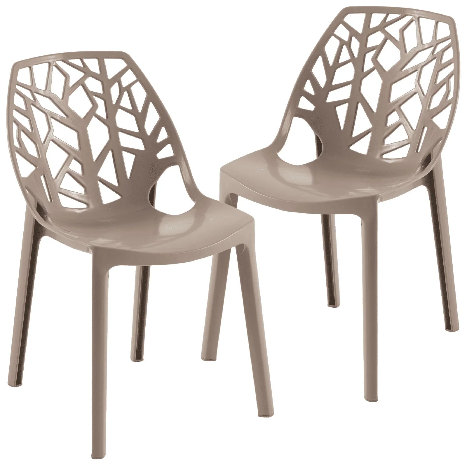 Cornelia Modern Dining Chair ABS Plastic Side Chair, Set of 2 - Elax Furniture