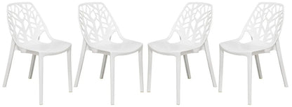 Cornelia Modern Dining Chair ABS Plastic Side Chair, Set of 4 - Elax Furniture
