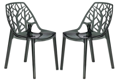Cornelia Modern Dining Chair ABS Plastic Side Chair, Set of 2 - Elax Furniture