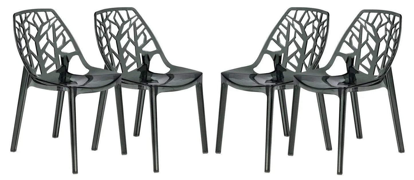 Cornelia Modern Dining Chair ABS Plastic Side Chair, Set of 4 - Elax Furniture
