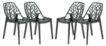 Cornelia Modern Dining Chair ABS Plastic Side Chair, Set of 4 - Elax Furniture