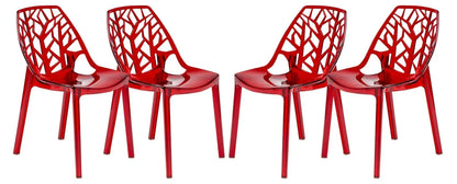 Cornelia Modern Dining Chair ABS Plastic Side Chair, Set of 4 - Elax Furniture