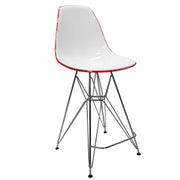 Cresco Modern Acrylic Barstool in Chrome Base for Kitchen and Dining Room - Elax Furniture