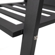 Chelsea 7-Piece Modern Outdoor Dining Set in Black Aluminum with Removable Cushions - Elax Furniture