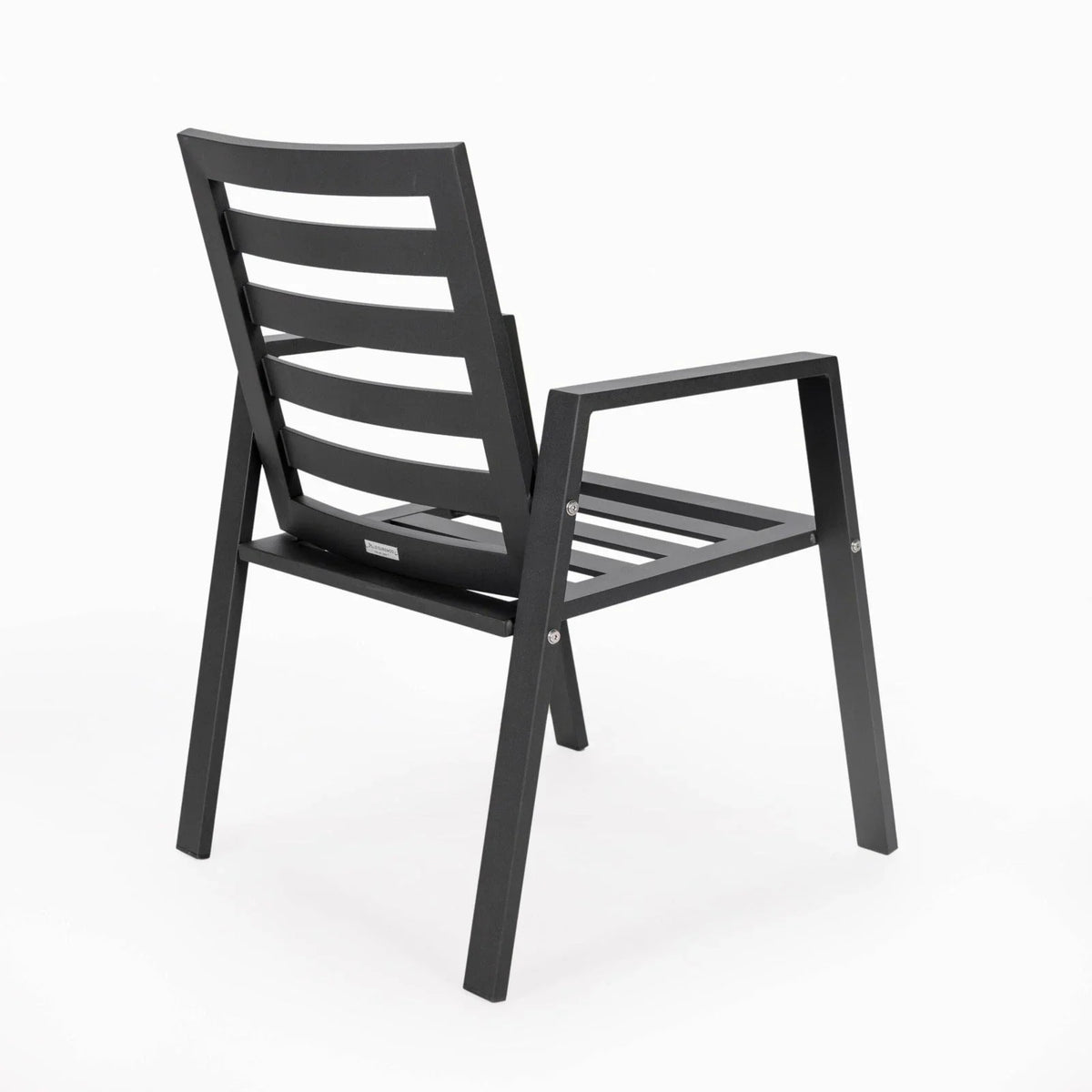 Chelsea 7-Piece Modern Outdoor Dining Set in Black Aluminum with Removable Cushions - Elax Furniture
