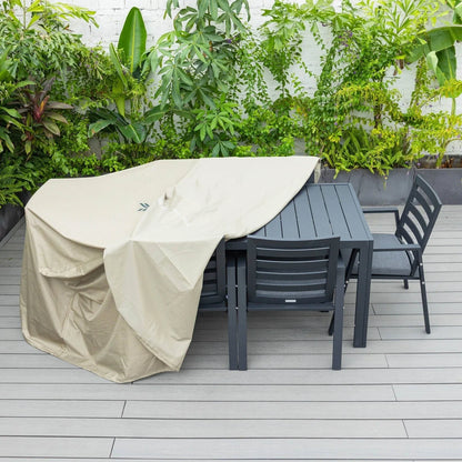 Mid-Century Modern Chelsea Rectangular Outdoor Furniture Rain Cover for 63" and 87" Patio Dining Set - Elax Furniture