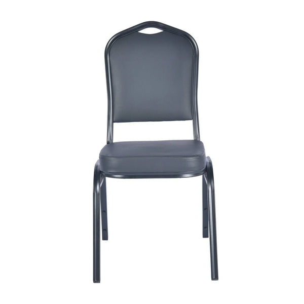 Cove Modern Stackable Banquet Chair with Black Powder Coated Steel Frame