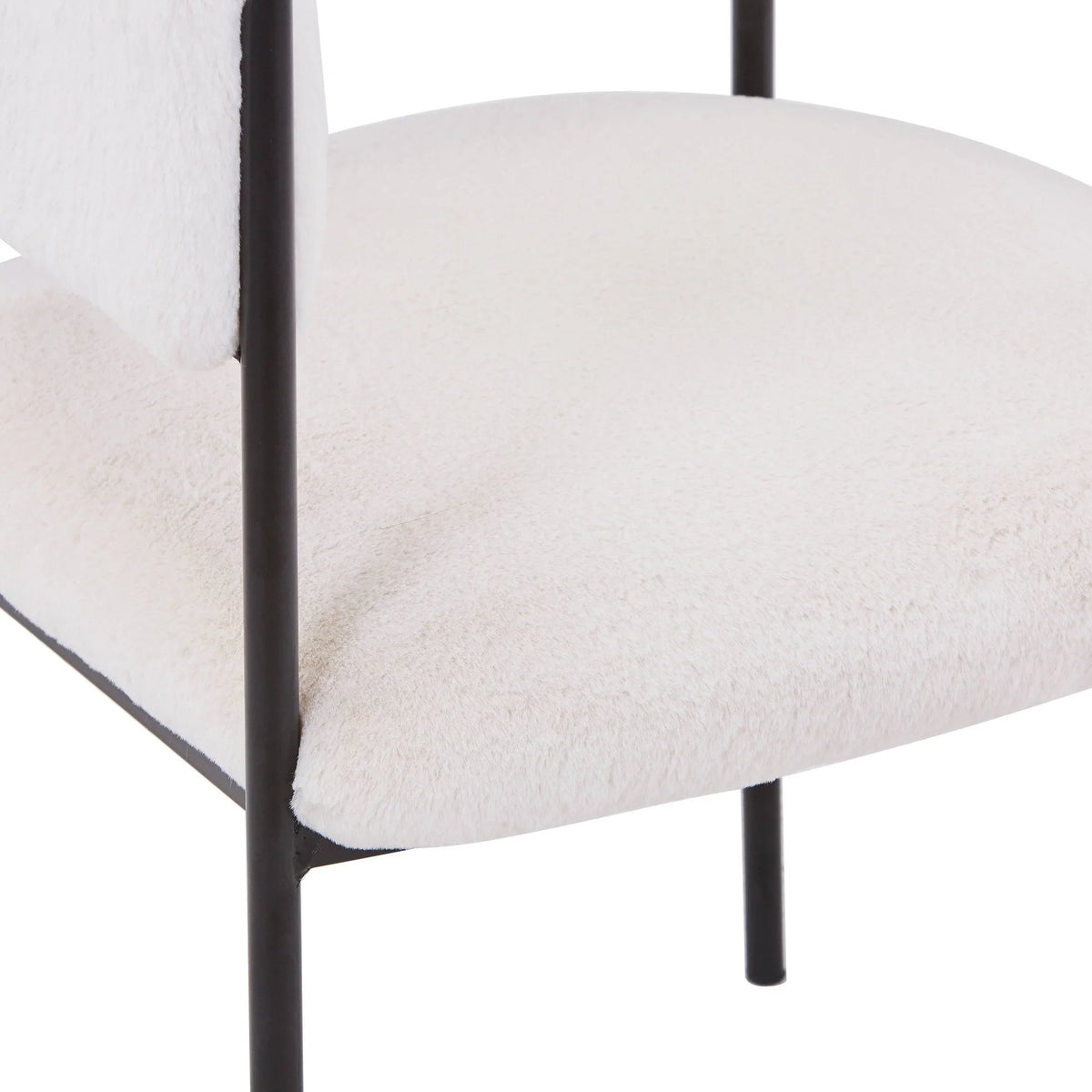 Cyril Dining Chair in Leather or Velvet with Open Back Design and Powder-Coated Iron Frame - Elax Furniture