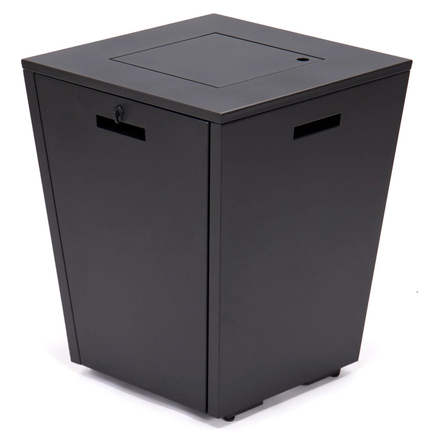 Chelsea Steel Fire Pit Table with Tempered Glass Wind Guard and Lid - Elax Furniture