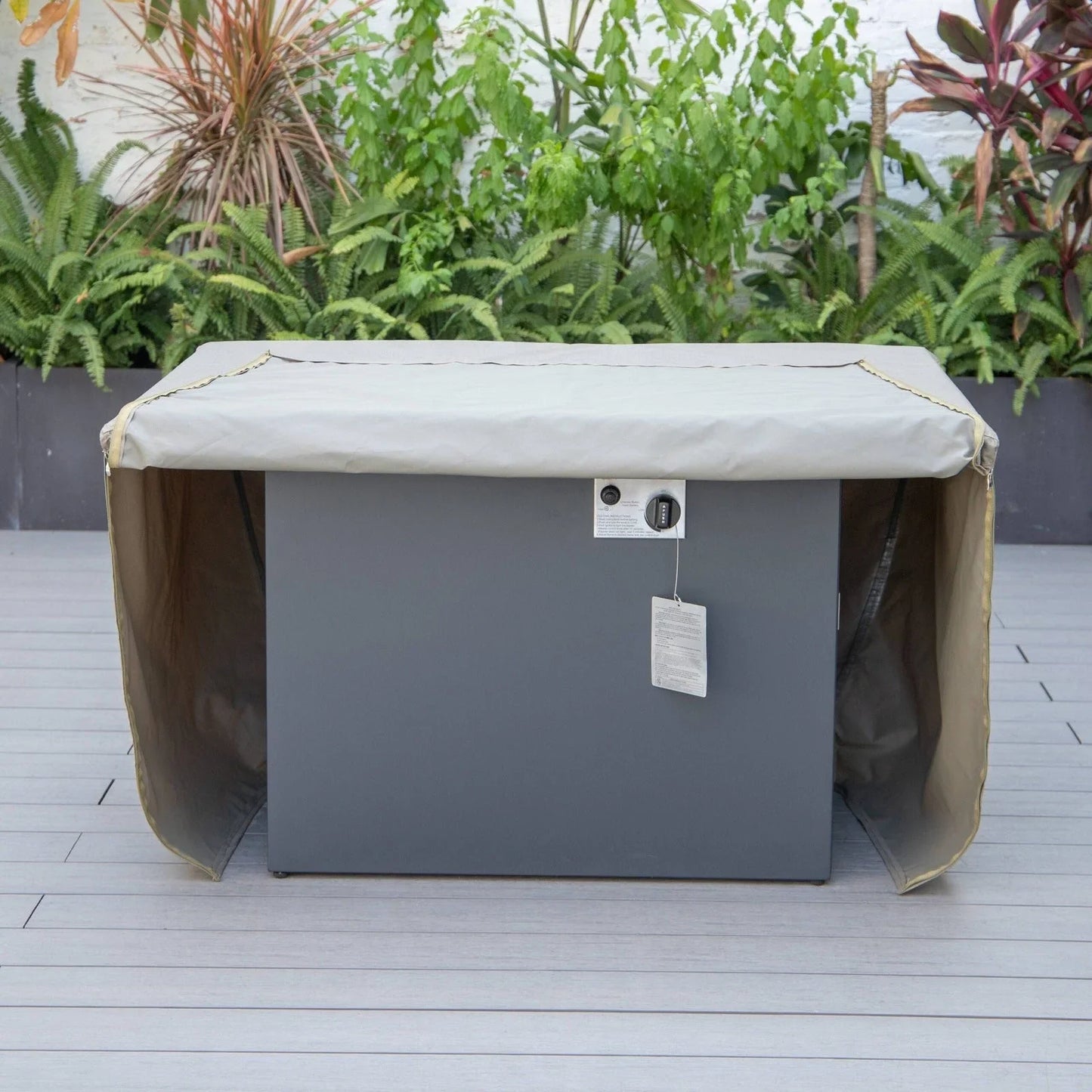 Chelsea Waterproof Fabric Rectangle Fire Pit Table Cover - Elax Furniture