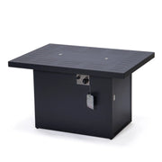 Chelsea Patio Modern Black Aluminum Propane Fire Pit Table - Elax Furniture