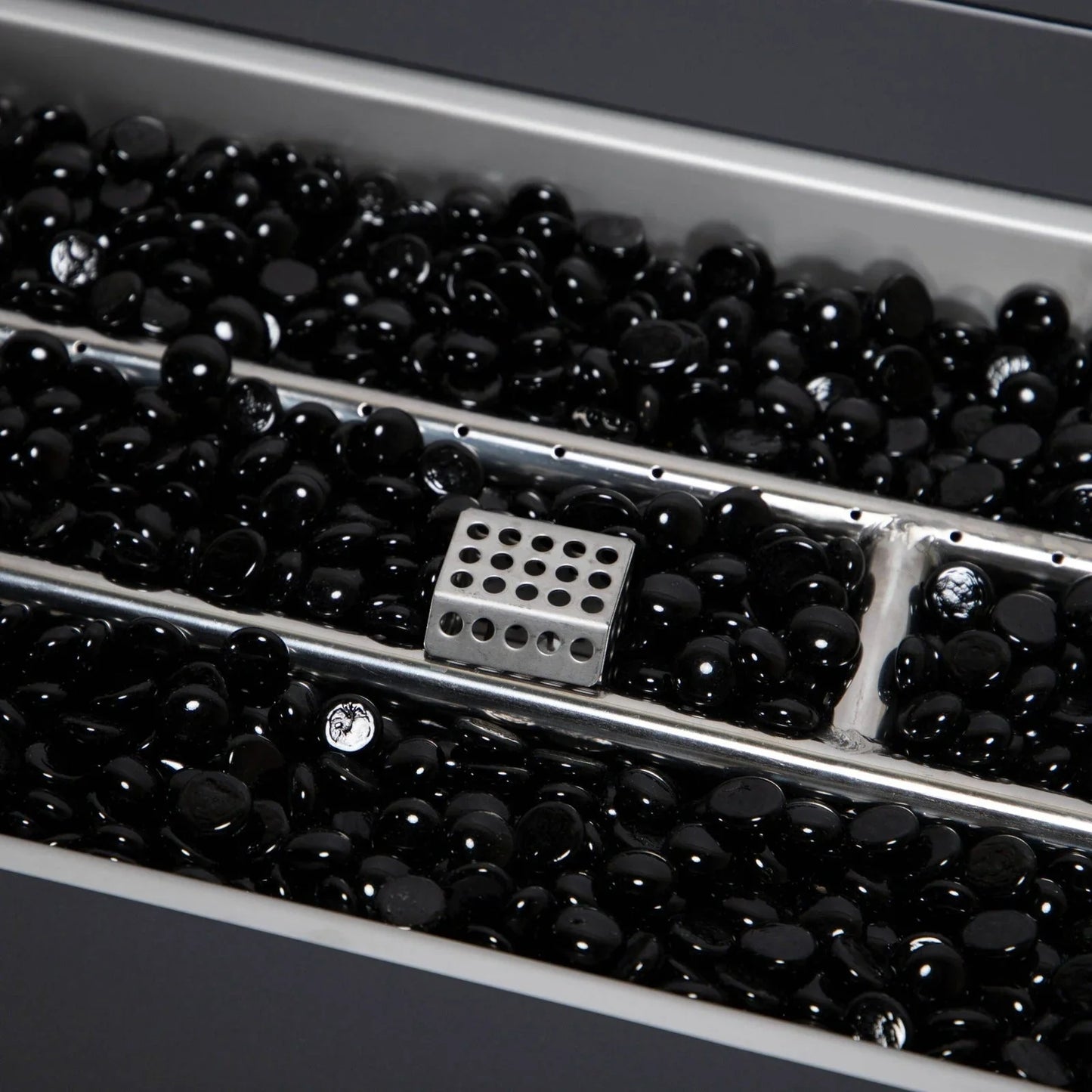 Chelsea Patio Modern Black Aluminum Propane Fire Pit Table - Elax Furniture