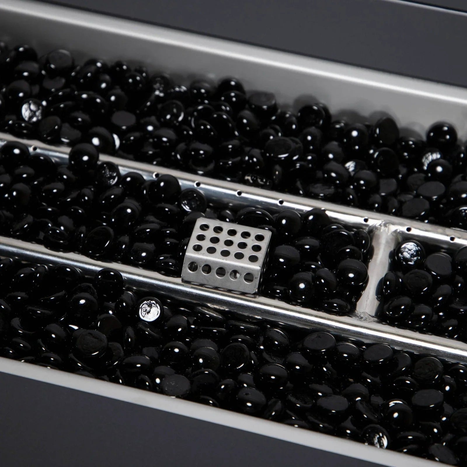 Chelsea Patio Modern Black Aluminum Propane Fire Pit Table - Elax Furniture