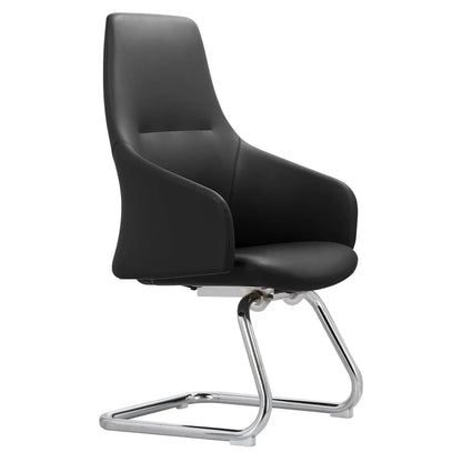 Celeste Leather Conference Office Chair with Upholstered Seat and Armrest - Elax Furniture