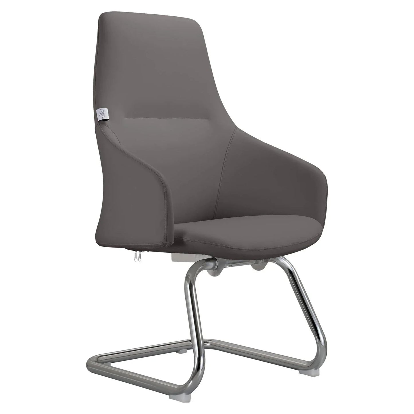 Celeste Leather Conference Office Chair with Upholstered Seat and Armrest - Elax Furniture