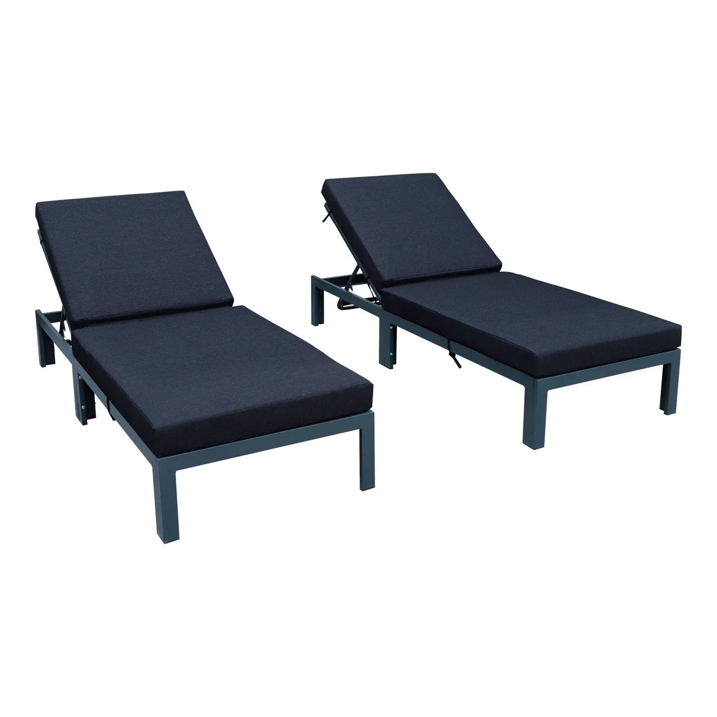 Chelsea Modern Outdoor Chaise Lounge Chair With Cushions Set of 2 - Elax Furniture