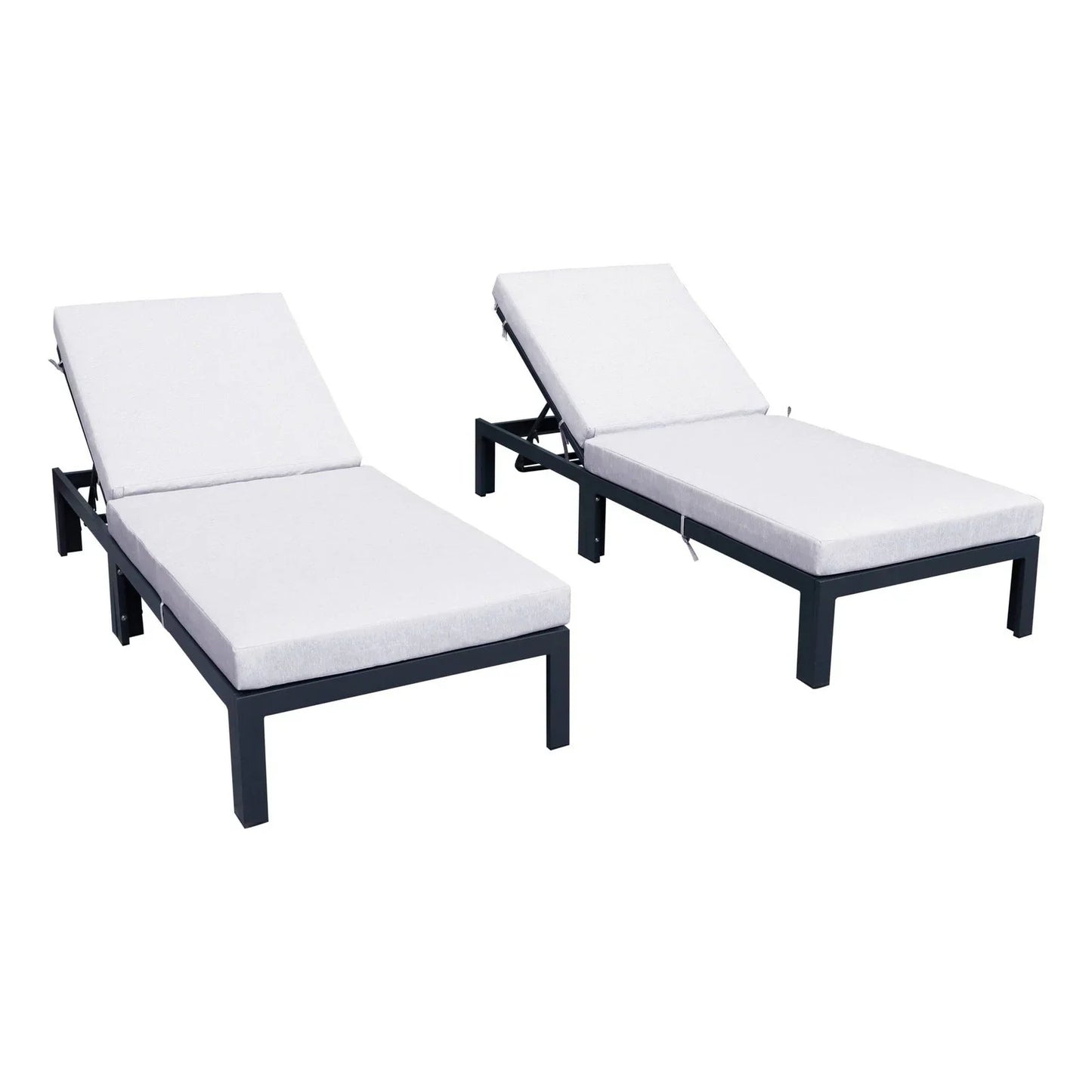 Chelsea Modern Outdoor Chaise Lounge Chair With Cushions Set of 2 - Elax Furniture