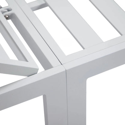 Chelsea Modern Outdoor White Chaise Lounge With Side Table & Cushions Set of Two - Elax Furniture