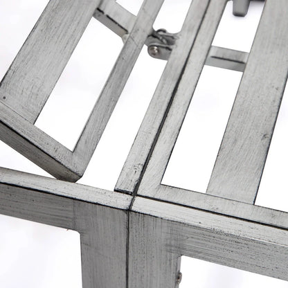 Chelsea Modern Outdoor Weathered Grey Chaise Lounge With Side Table & Cushions Set of Two - Elax Furniture