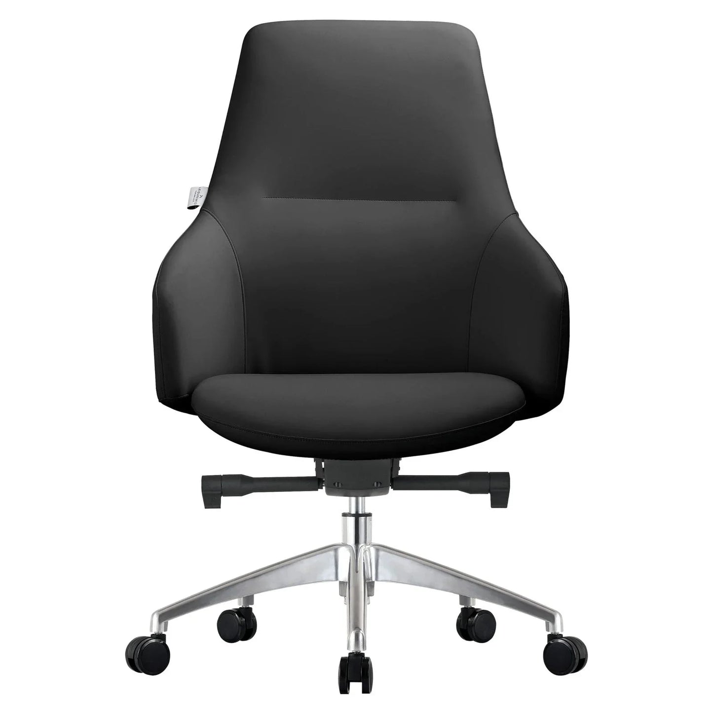 Celeste Office Chair in Upholstered Leather with Swivel and Tilt Waterfall Seat Design - Elax Furniture