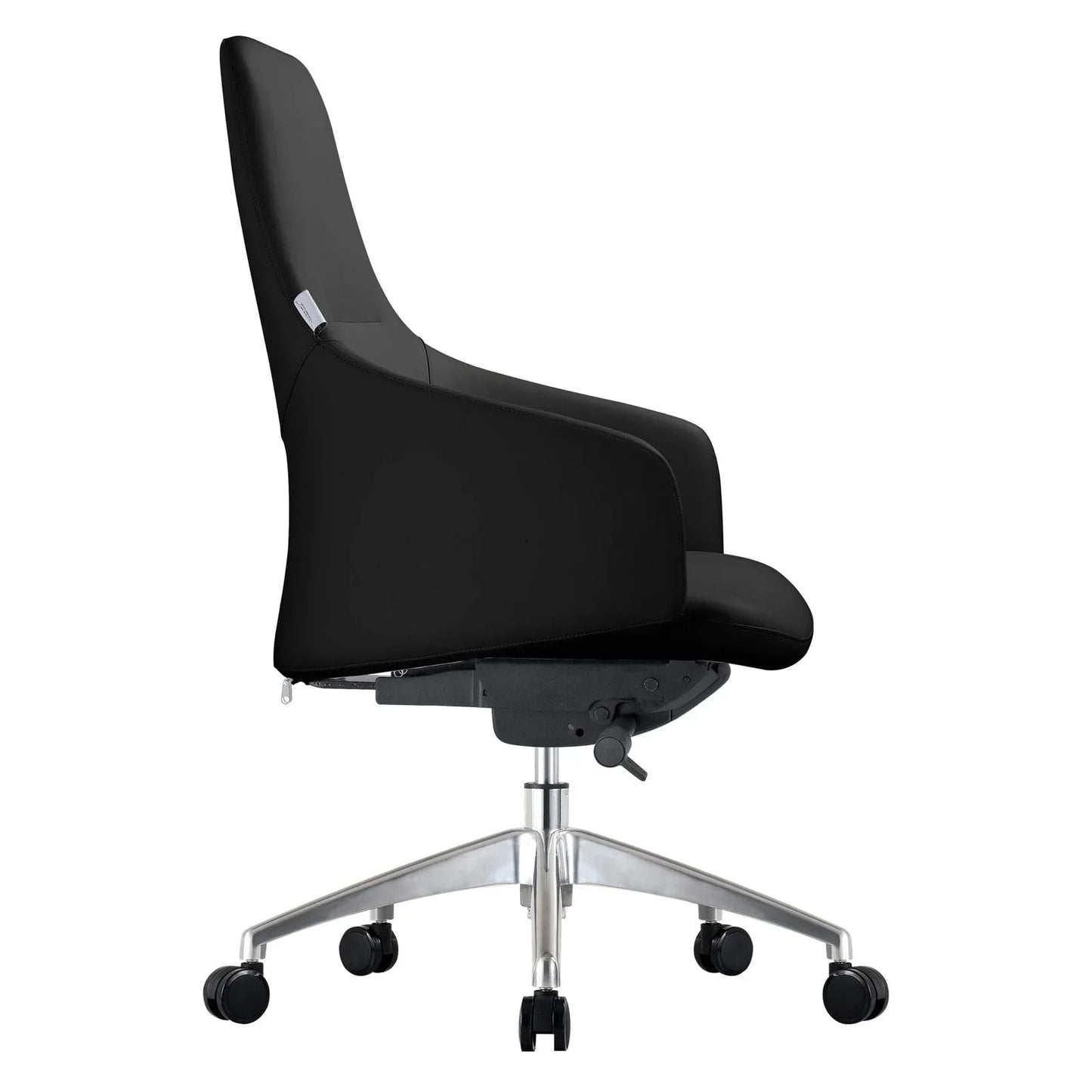 Celeste Office Chair in Upholstered Leather with Swivel and Tilt Waterfall Seat Design - Elax Furniture