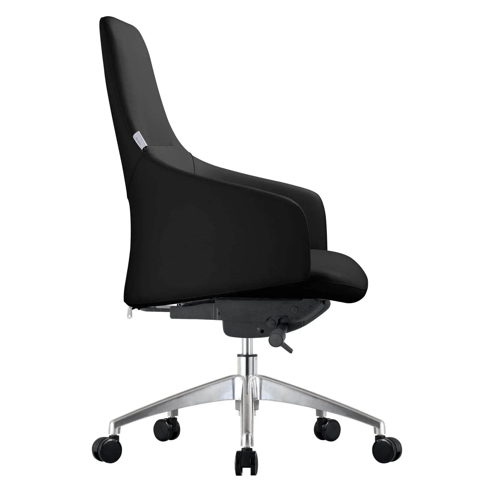 Celeste Office Chair in Upholstered Leather with Swivel and Tilt Waterfall Seat Design - Elax Furniture