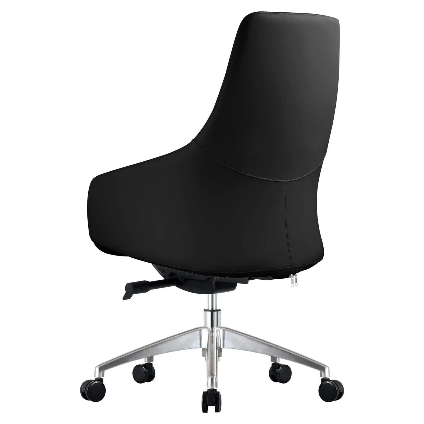 Celeste Office Chair in Upholstered Leather with Swivel and Tilt Waterfall Seat Design - Elax Furniture