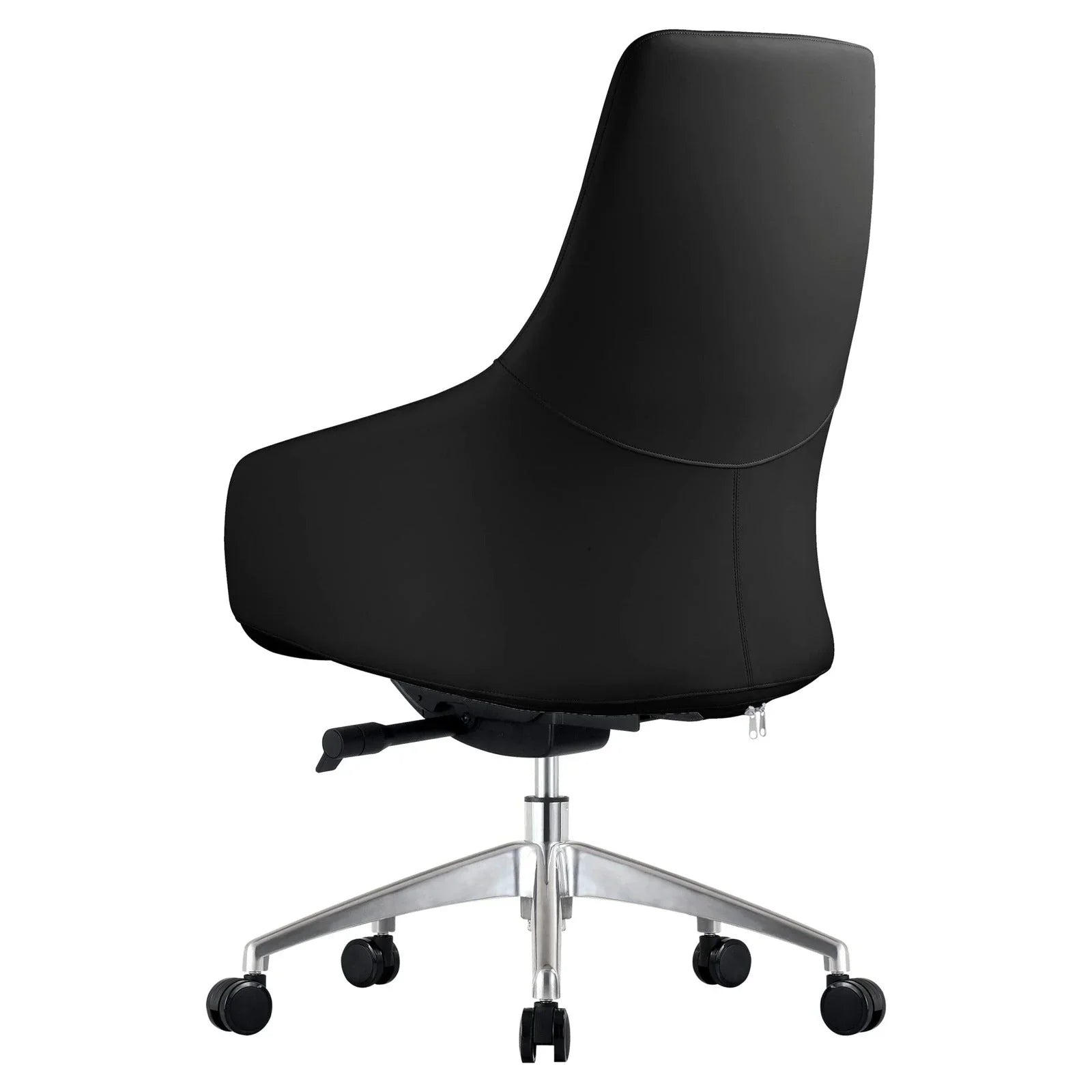 Celeste Office Chair in Upholstered Leather with Swivel and Tilt Waterfall Seat Design - Elax Furniture