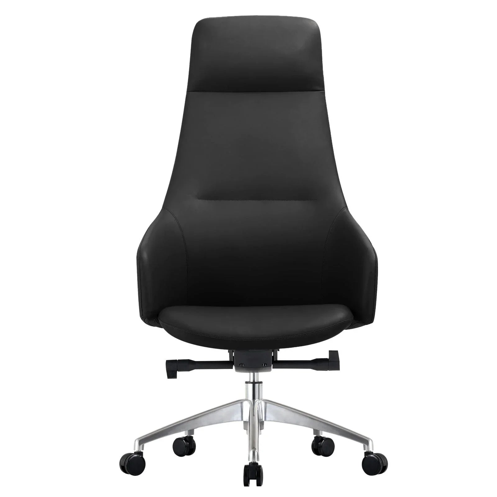 Celeste High-Back Office Chair in Upholstered Leather and Iron Base with Swivel and Tilt - Elax Furniture