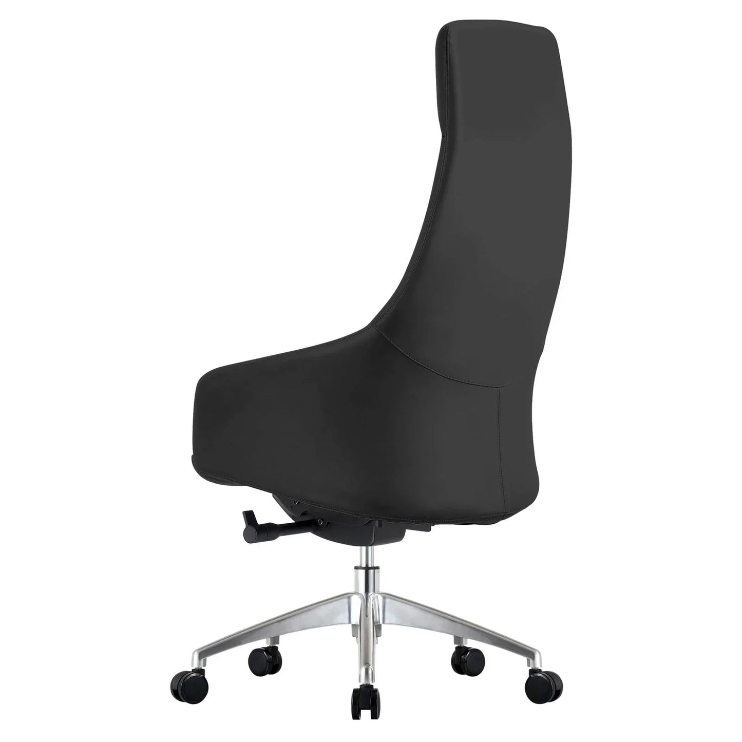 Celeste High-Back Office Chair in Upholstered Leather and Iron Base with Swivel and Tilt - Elax Furniture