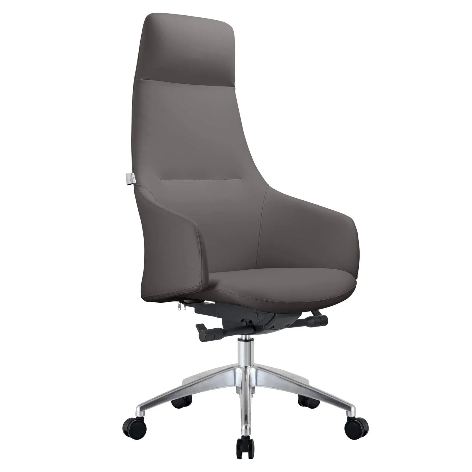 Celeste High-Back Office Chair in Upholstered Leather and Iron Base with Swivel and Tilt - Elax Furniture