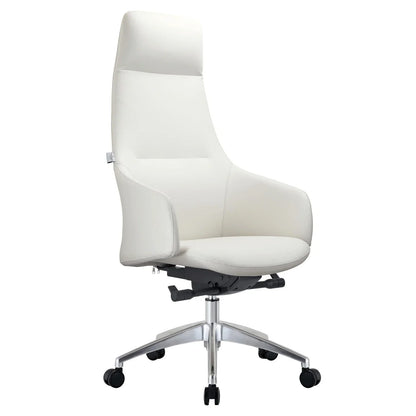 Celeste High-Back Office Chair in Upholstered Leather and Iron Base with Swivel and Tilt - Elax Furniture
