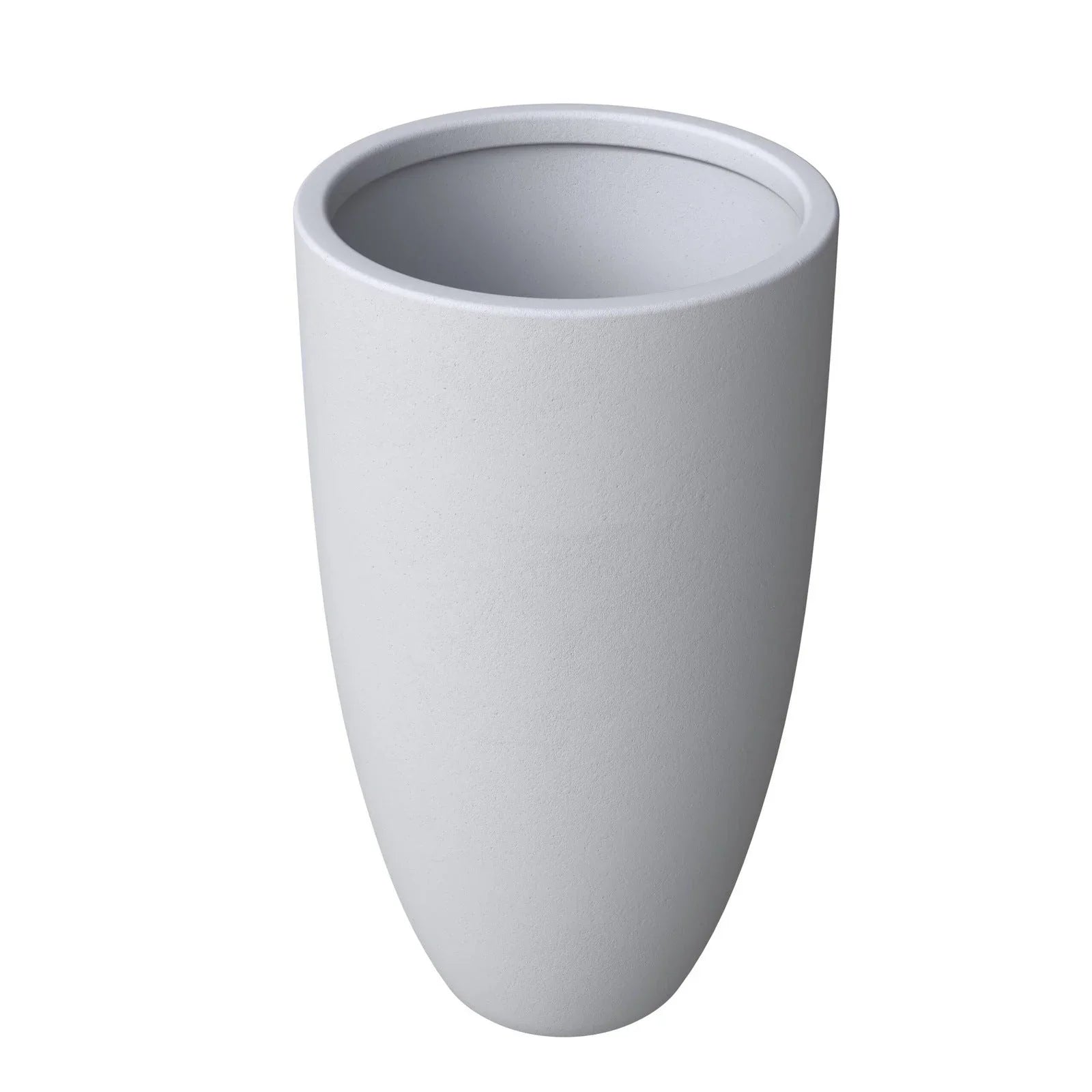 Crete Modern Tapered Round Planter Pot in Fiberstone and Clay Weather Resistant Design - Elax Furniture