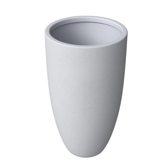 Crete Modern Tapered Round Planter Pot in Fiberstone and Clay Weather Resistant Design - Elax Furniture