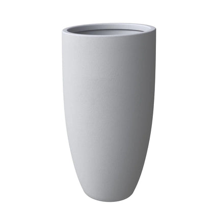 Crete Modern Tapered Round Planter Pot in Fiberstone and Clay Weather Resistant Design - Elax Furniture