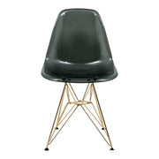 Cresco Modern Dining Side Chair in Curved Back Design with Multiple Base Options: Wood, Acrylic, Chrome & Gold Eiffel Design - Elax Furniture