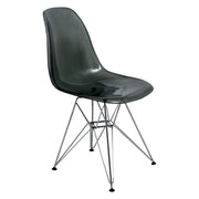 Cresco Modern Dining Side Chair in Curved Back Design with Multiple Base Options: Wood, Acrylic, Chrome & Gold Eiffel Design - Elax Furniture