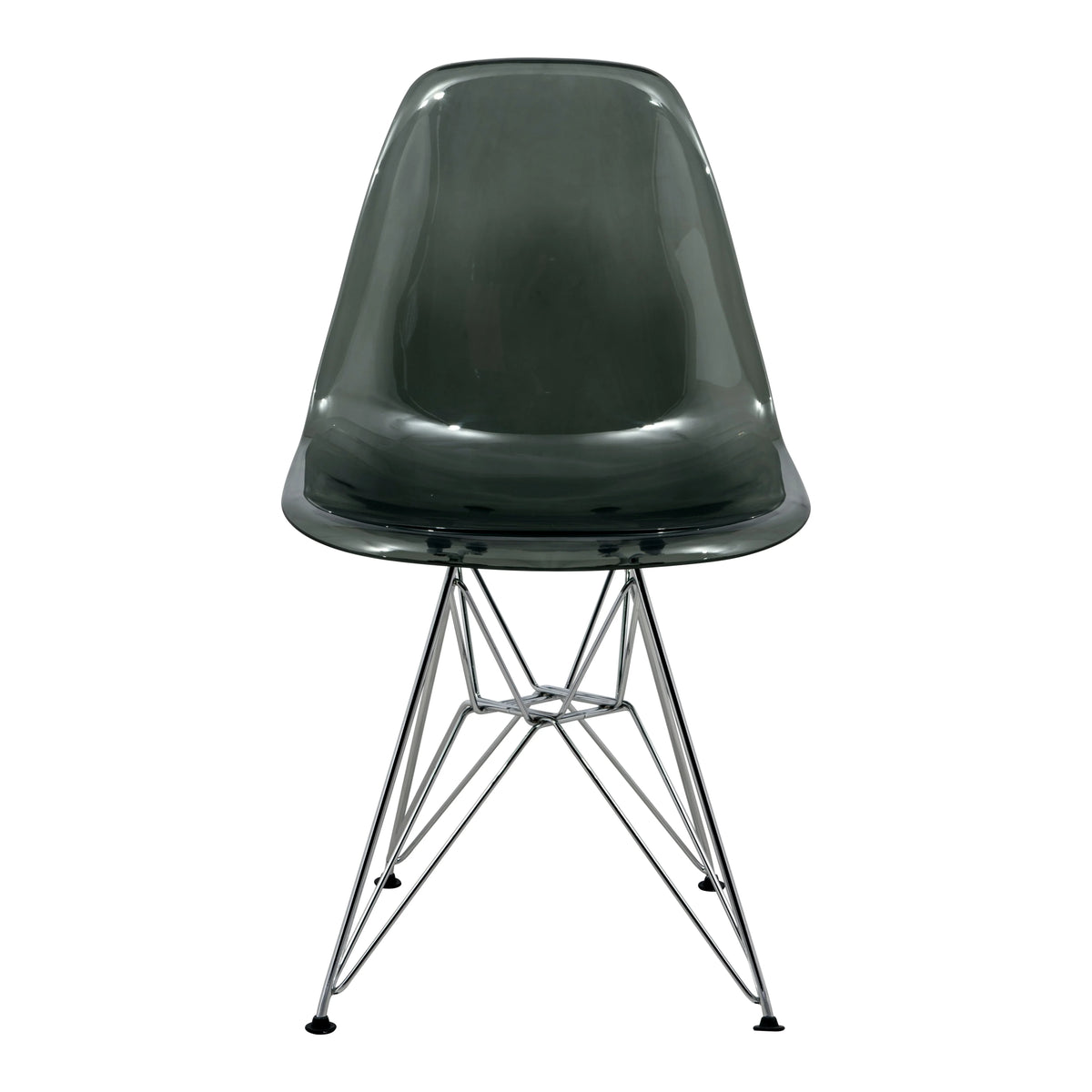 Cresco Modern Dining Side Chair in Curved Back Design with Multiple Base Options: Wood, Acrylic, Chrome & Gold Eiffel Design - Elax Furniture