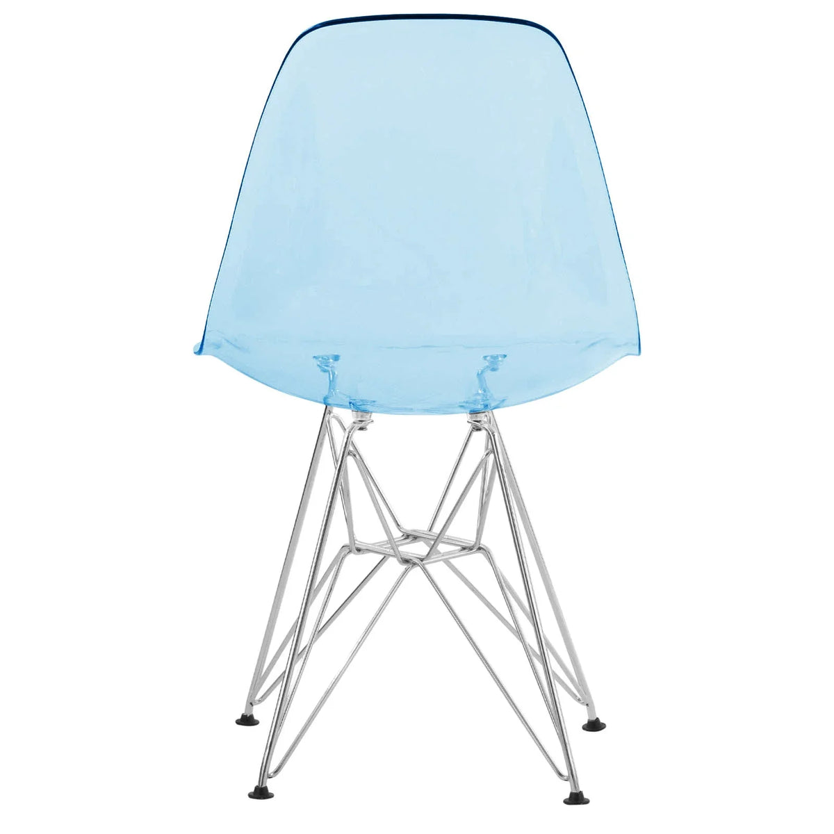 Cresco Modern Dining Side Chair in Curved Back Design with Multiple Base Options: Wood, Acrylic, Chrome & Gold Eiffel Design - Elax Furniture