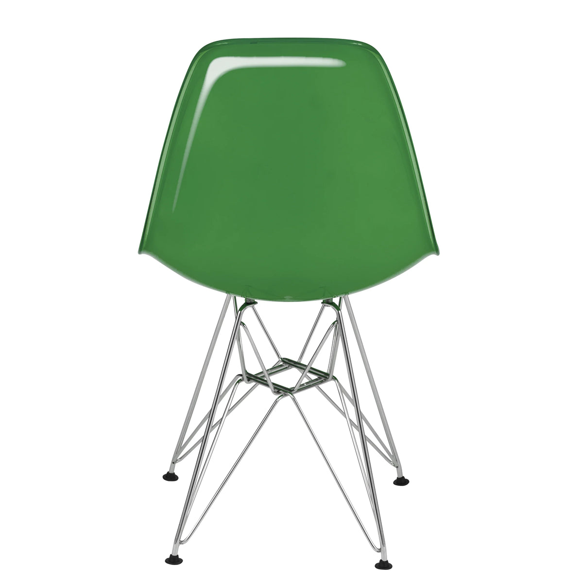Cresco Modern Dining Side Chair in Curved Back Design with Multiple Base Options: Wood, Acrylic, Chrome & Gold Eiffel Design - Elax Furniture