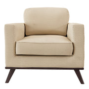 Chester Modern Leather Accent Arm Chair With Birch Wood Base - Elax Furniture