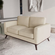 Birch Wood Base Leather/Mesh Loveseat - Chester Collection - Elax Furniture