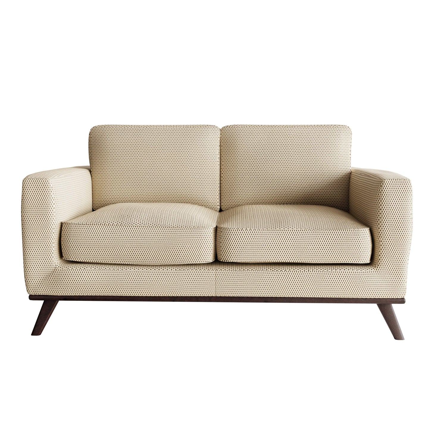 Birch Wood Base Leather/Mesh Loveseat - Chester Collection - Elax Furniture
