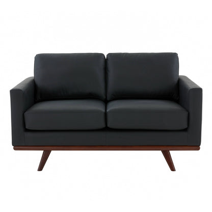 Birch Wood Base Leather/Mesh Loveseat - Chester Collection - Elax Furniture