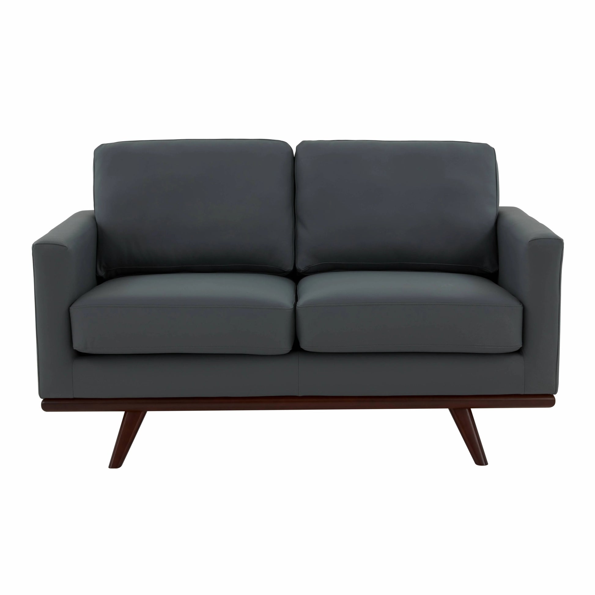 Birch Wood Base Leather/Mesh Loveseat - Chester Collection - Elax Furniture