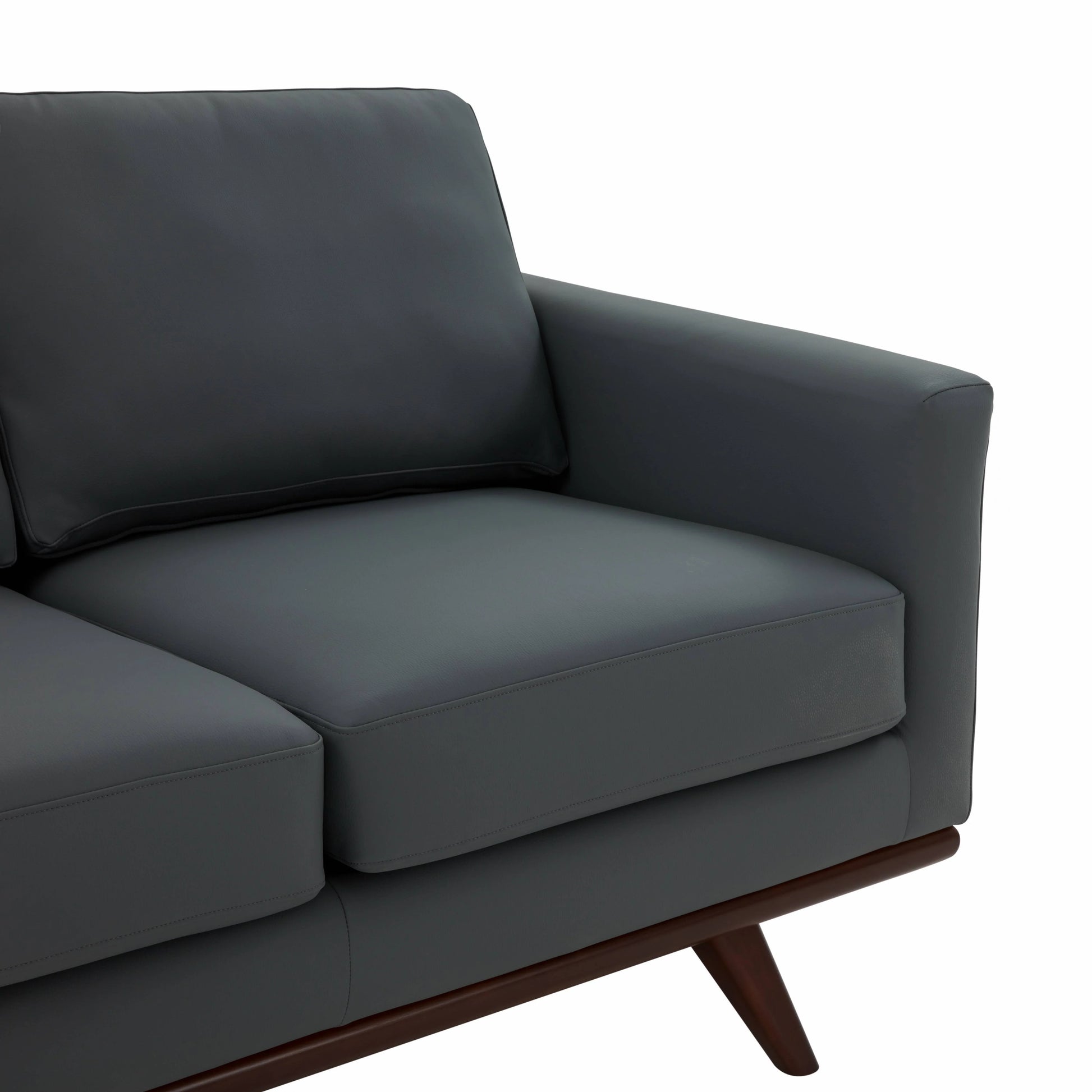 Birch Wood Base Leather/Mesh Loveseat - Chester Collection - Elax Furniture