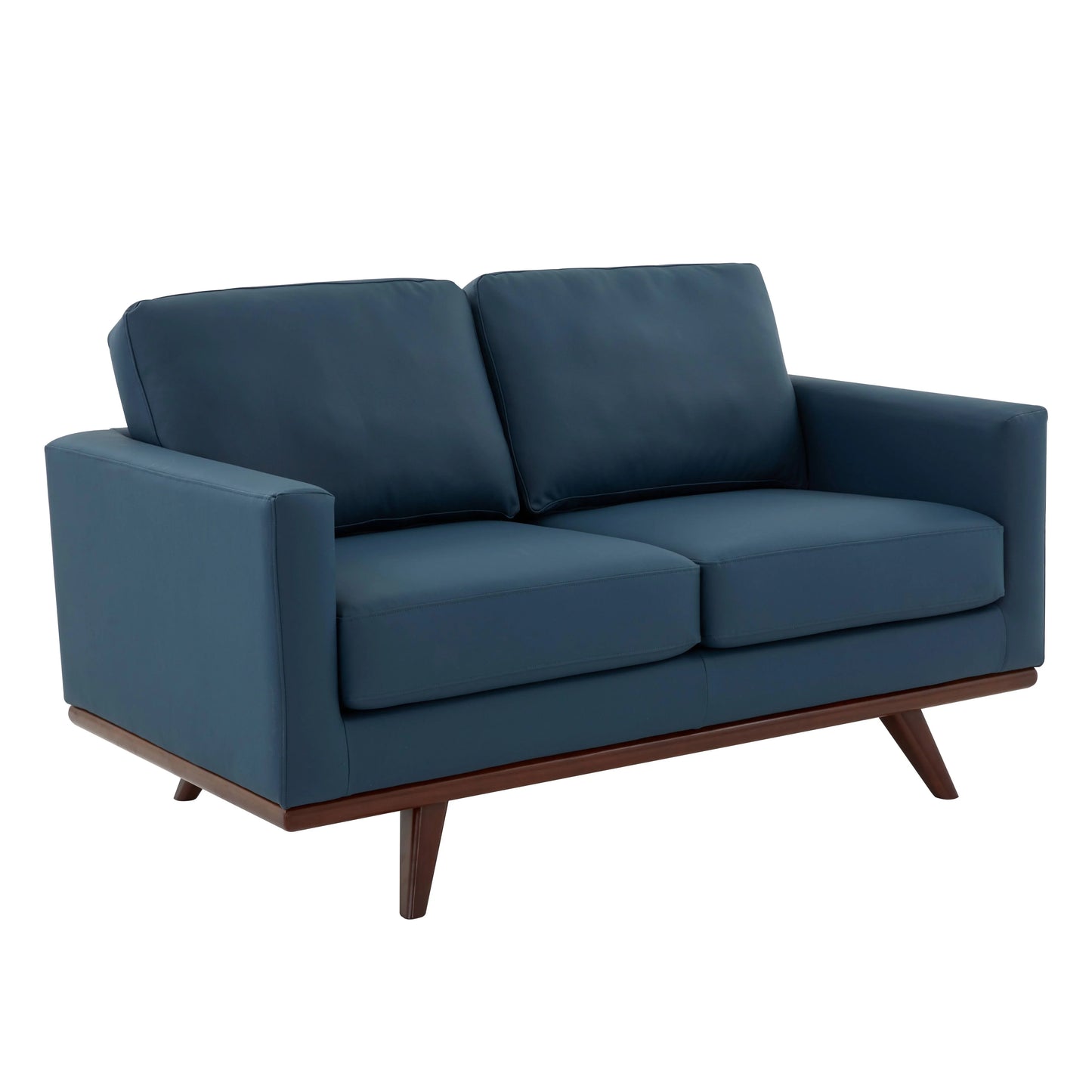 Birch Wood Base Leather/Mesh Loveseat - Chester Collection - Elax Furniture